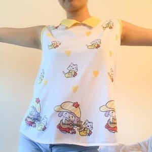 Sleeveless Collared Top